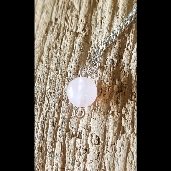 💖 Rose Quartz Faceted Stone Pendulum Crystal - Picture 9 of 11